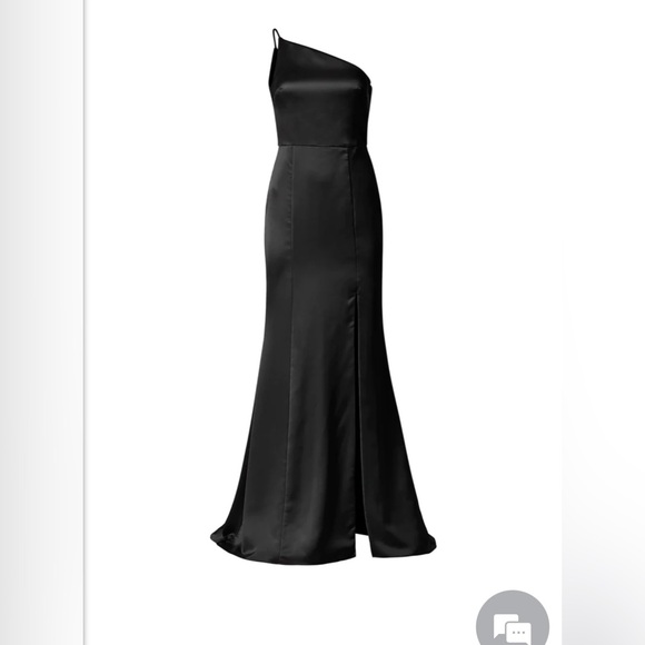 Amsale Kaia Black Bridesmaids Dress Size 6 - Picture 3 of 3